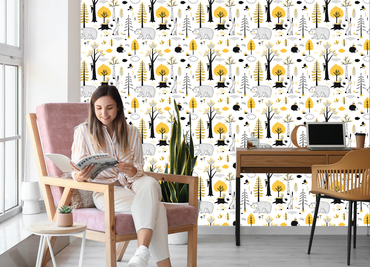 Wallpaper Hedgehog, Bear And Rabbit