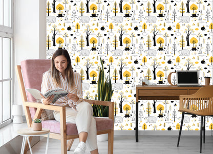 Wallpaper Hedgehog, Bear And Rabbit