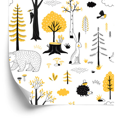Wallpaper Hedgehog, Bear And Rabbit