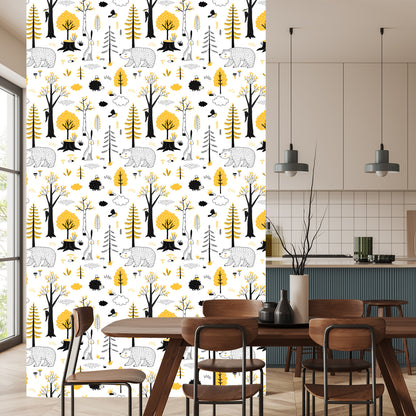Wallpaper Hedgehog, Bear And Rabbit