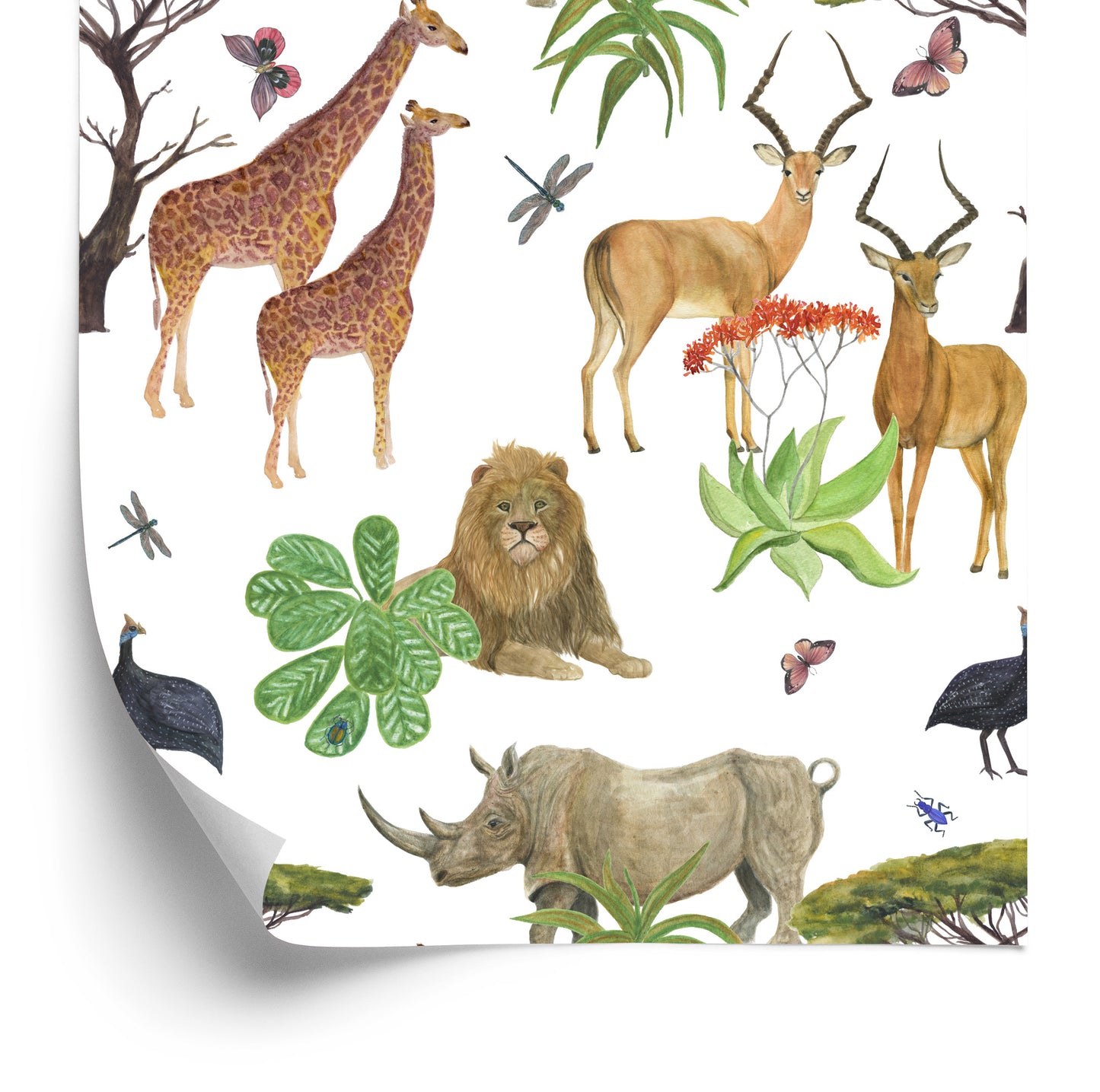 Wallpaper Savannah Animals