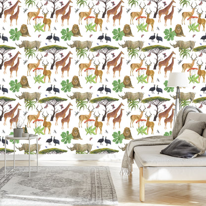 Wallpaper Savannah Animals