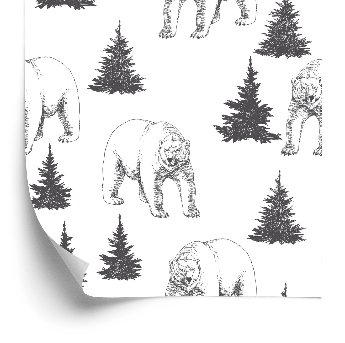 Wallpaper Bears And Trees