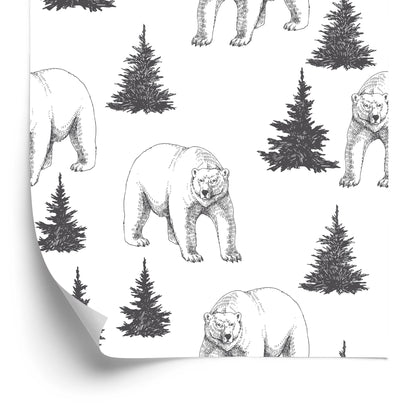 Wallpaper Bears And Trees