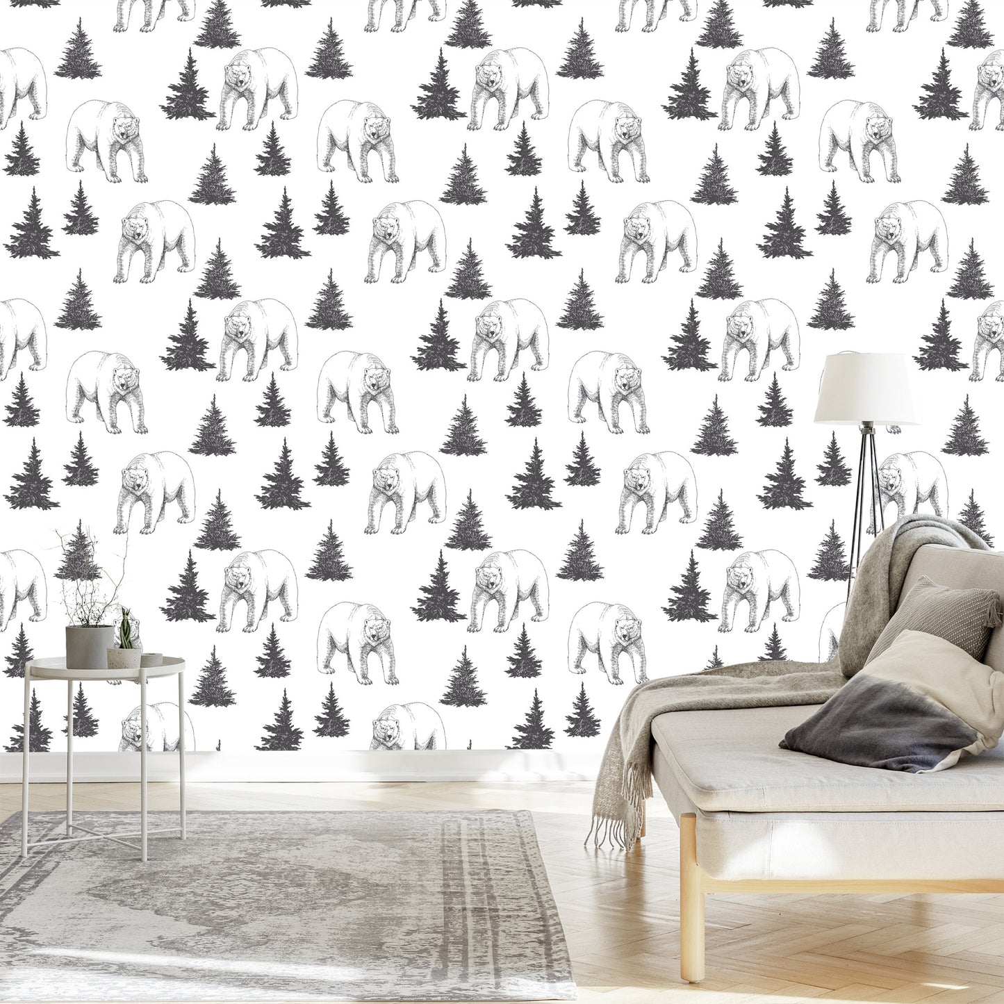 Wallpaper Bears And Trees