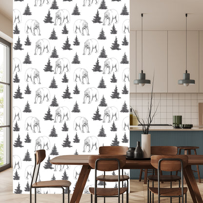 Wallpaper Bears And Trees