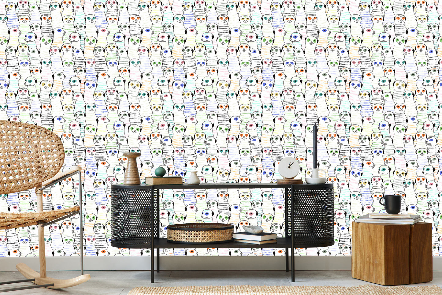 Wallpaper Puricats In Scandinavian Style