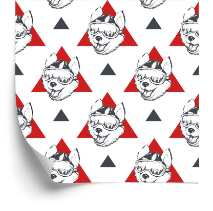 Wallpaper Dogs And Triangles