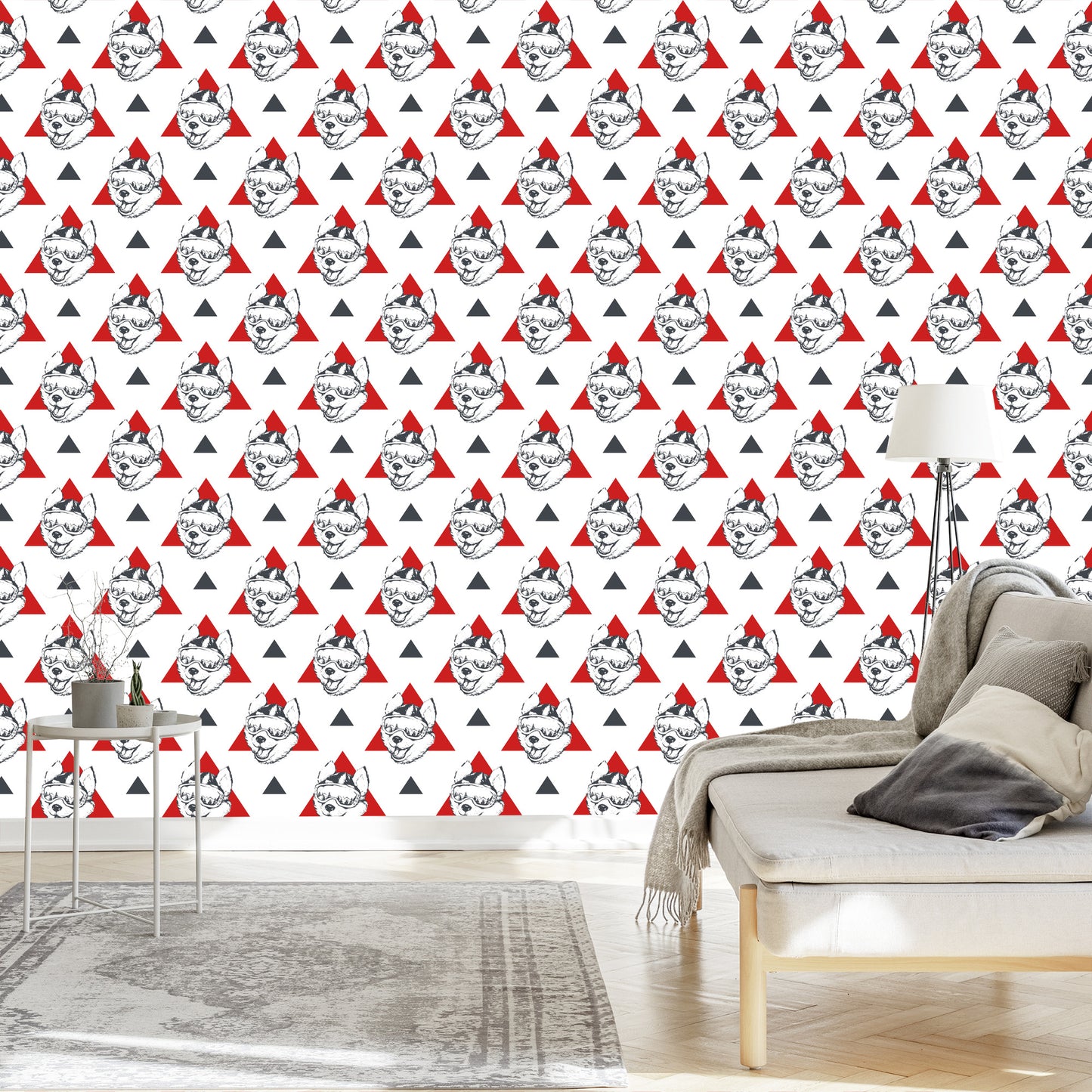 Wallpaper Dogs And Triangles