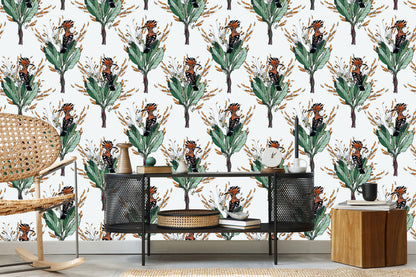 Wallpaper Painted Hoopoes