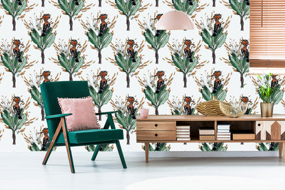 Wallpaper Painted Hoopoes