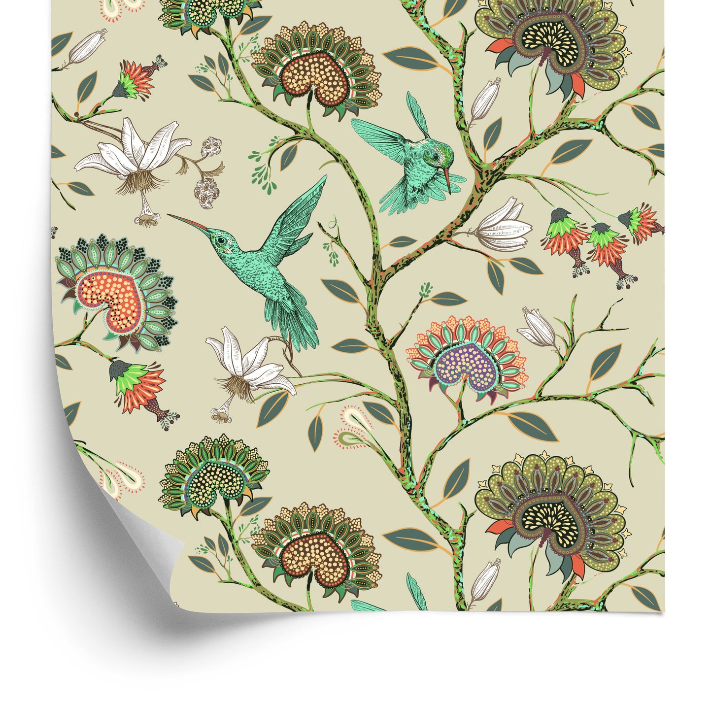 Wallpaper Colorful Hummingbirds