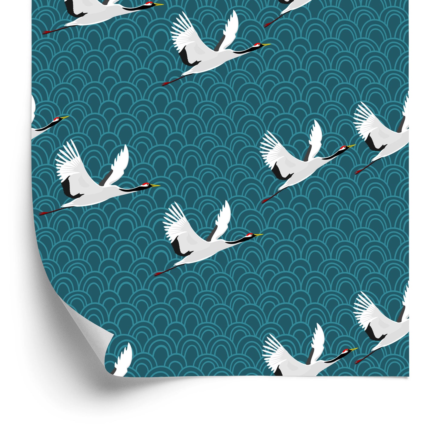 Wallpaper Flying Cranes