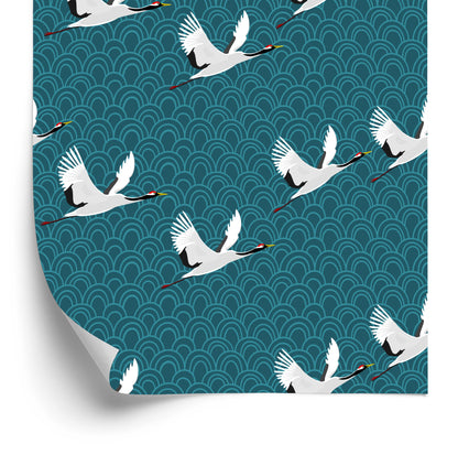 Wallpaper Flying Cranes