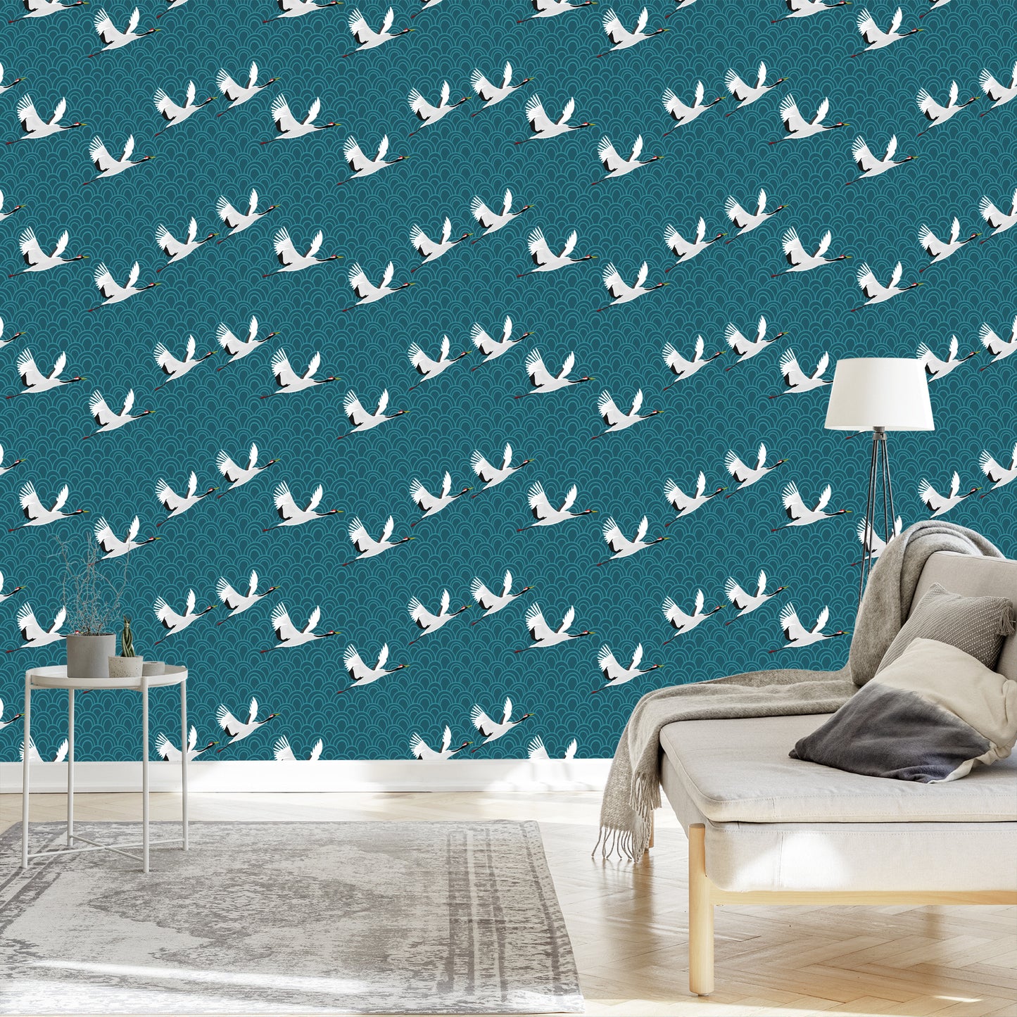Wallpaper Flying Cranes
