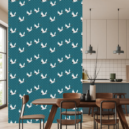 Wallpaper Flying Cranes