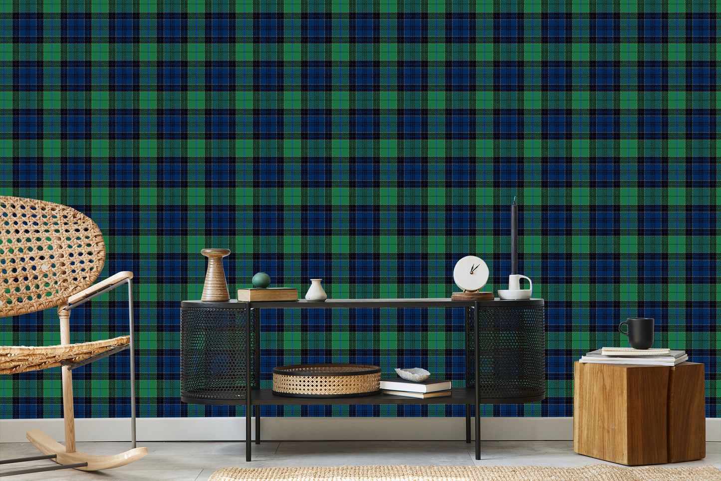 Wallpaper Scottish Checkered Pattern