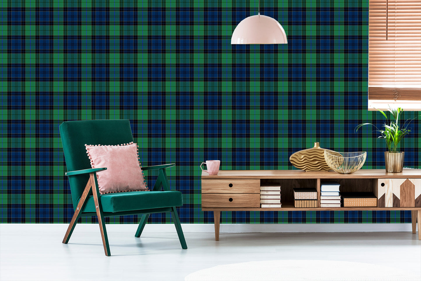 Wallpaper Scottish Checkered Pattern