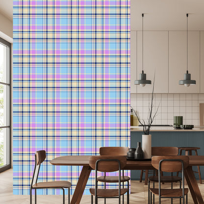 Wallpaper Colorful, Modern, Checked Pattern