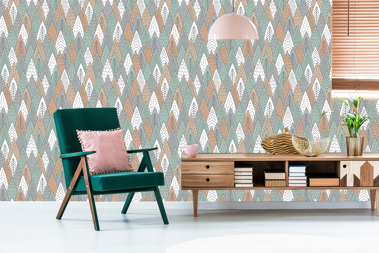 Wallpaper Trees In Scandinavian Style