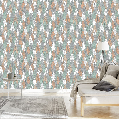Wallpaper Trees In Scandinavian Style