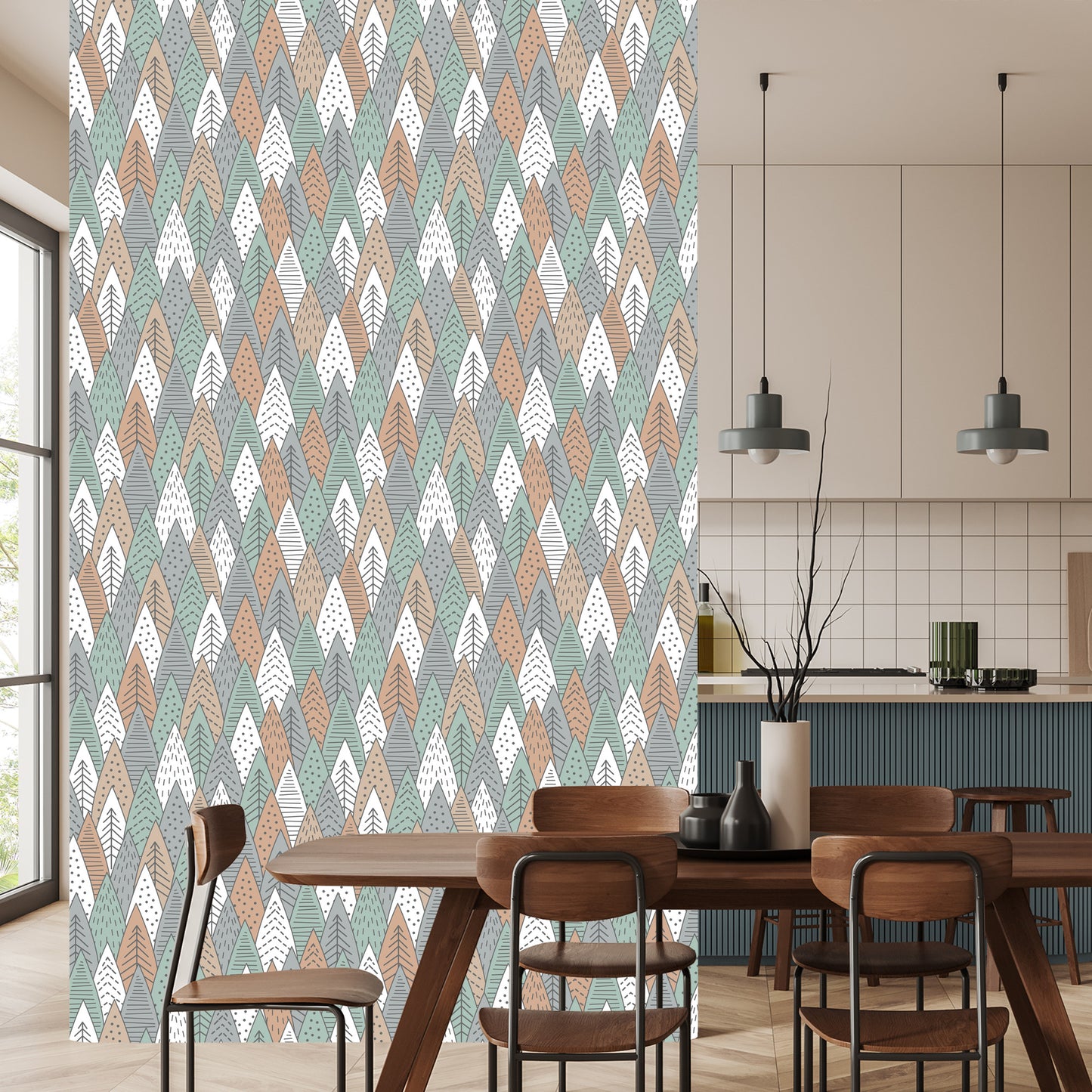 Wallpaper Trees In Scandinavian Style