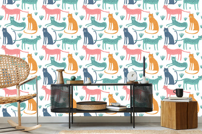 Wallpaper Wild Animas In Scandinavian Style