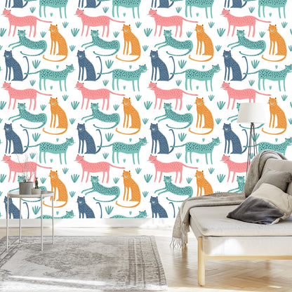 Wallpaper Wild Animas In Scandinavian Style