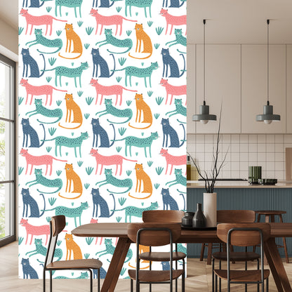 Wallpaper Wild Animas In Scandinavian Style