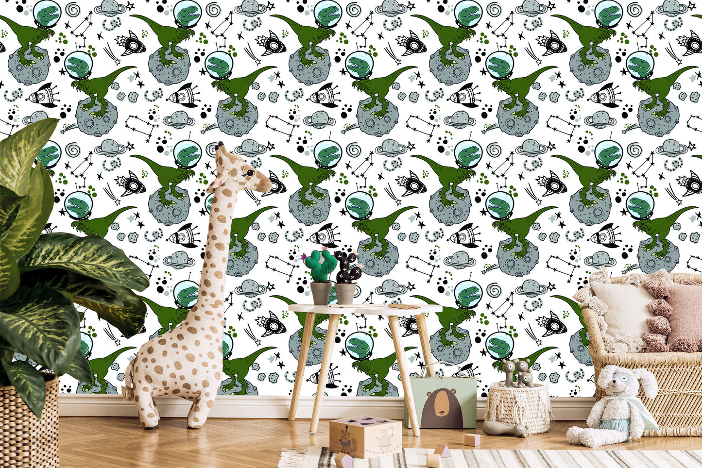 Wallpaper Dinosaur Cosmos Stars