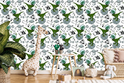 Wallpaper Dinosaur Cosmos Stars