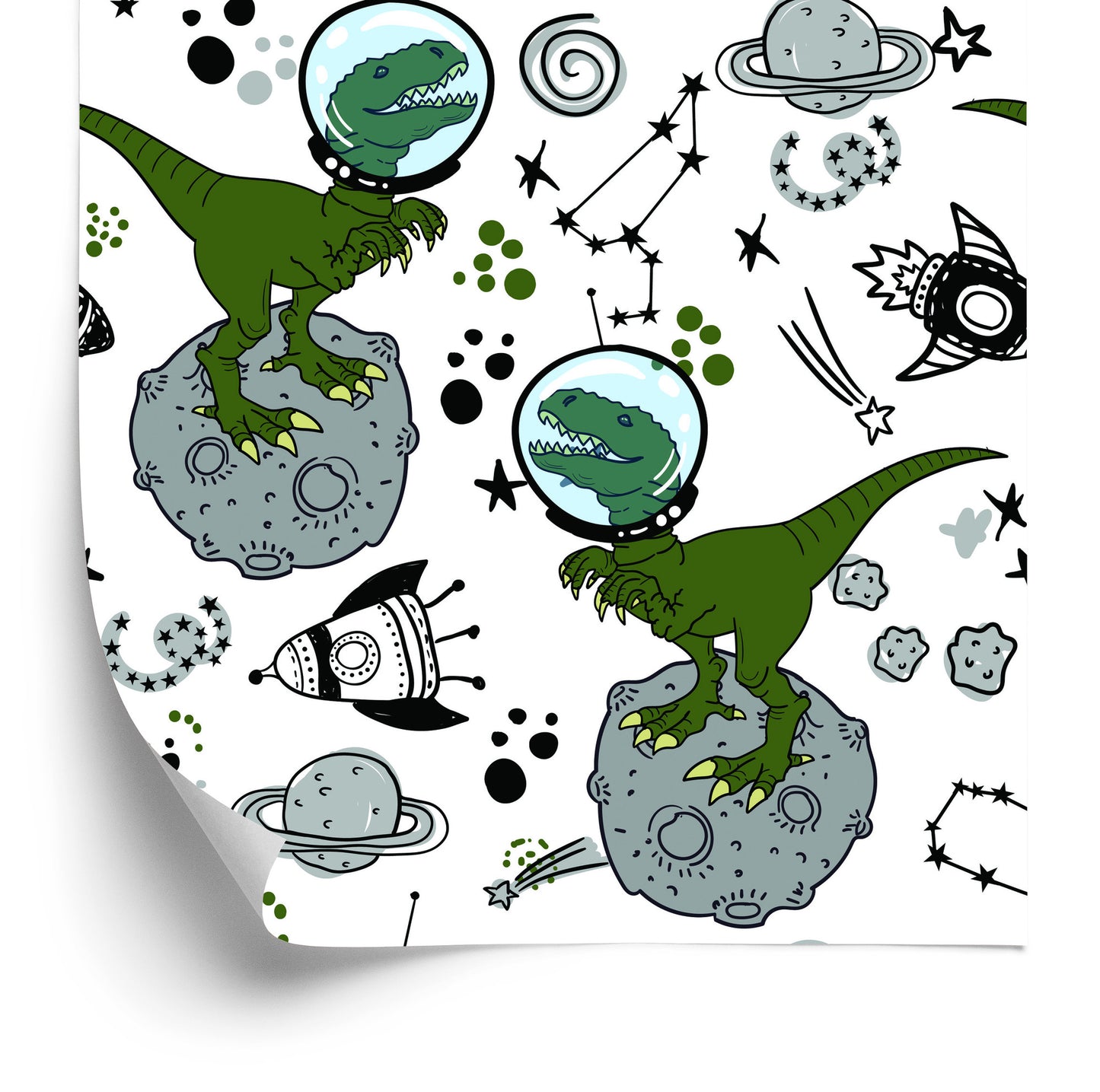 Wallpaper Dinosaur Cosmos Stars