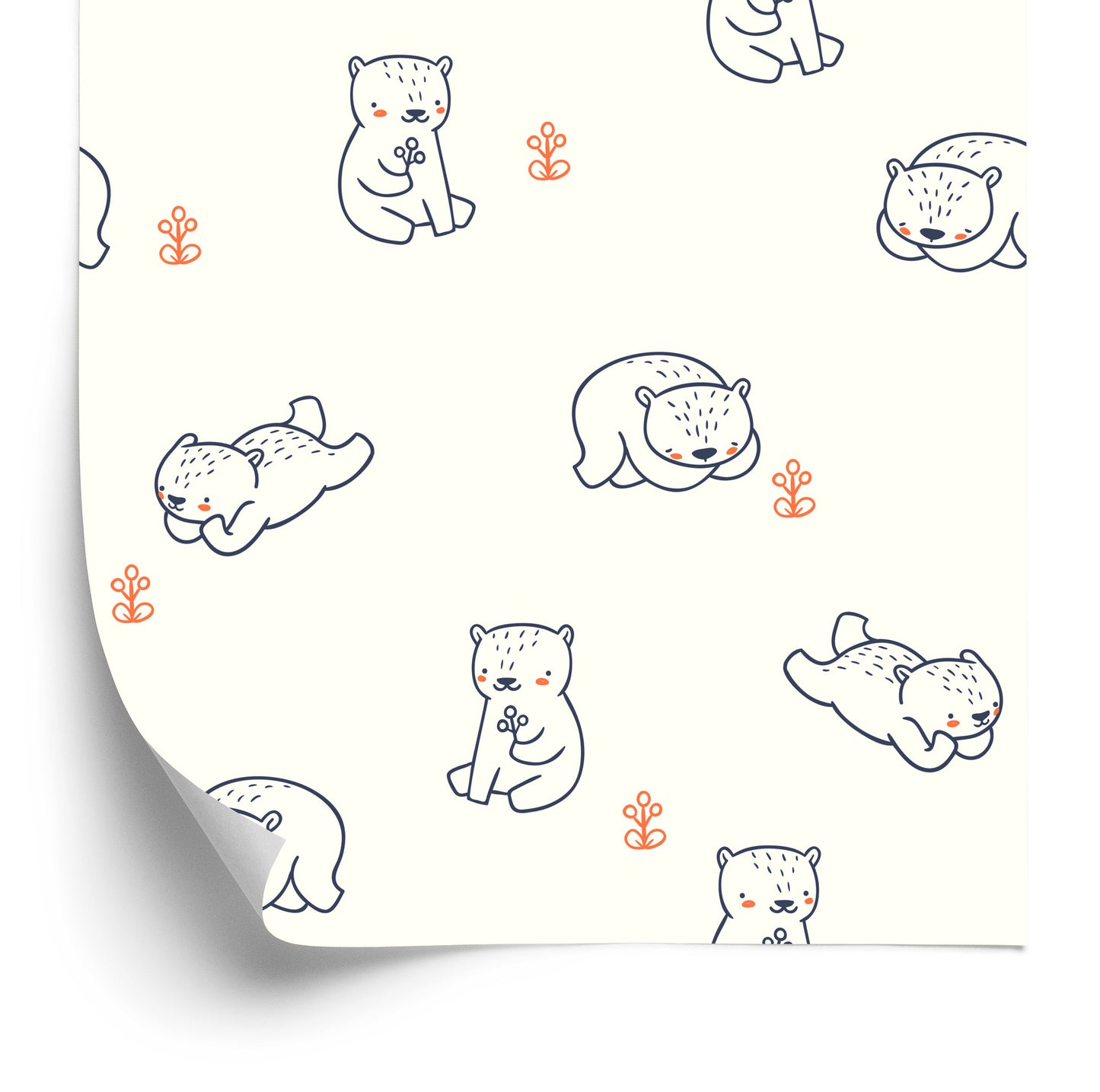 Wallpaper Bears And Plants
