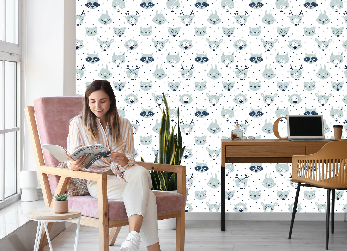 Wallpaper Bears, Owls, Rabbits, Deers