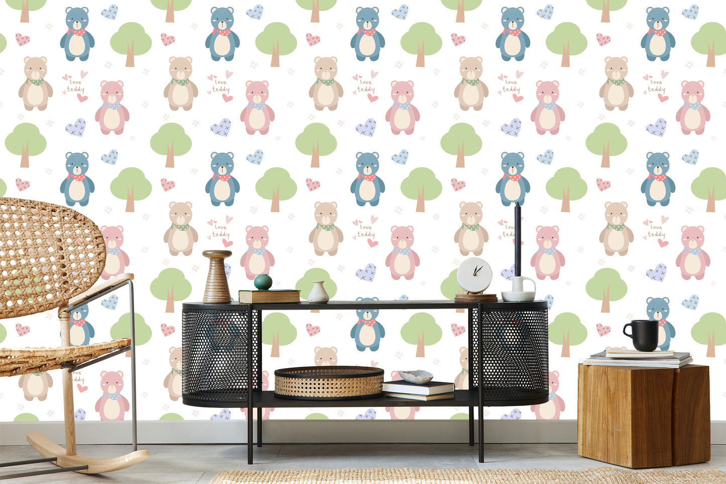 Wallpaper Bears On White Background