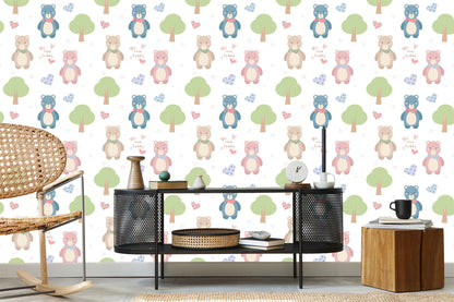 Wallpaper Bears On White Background