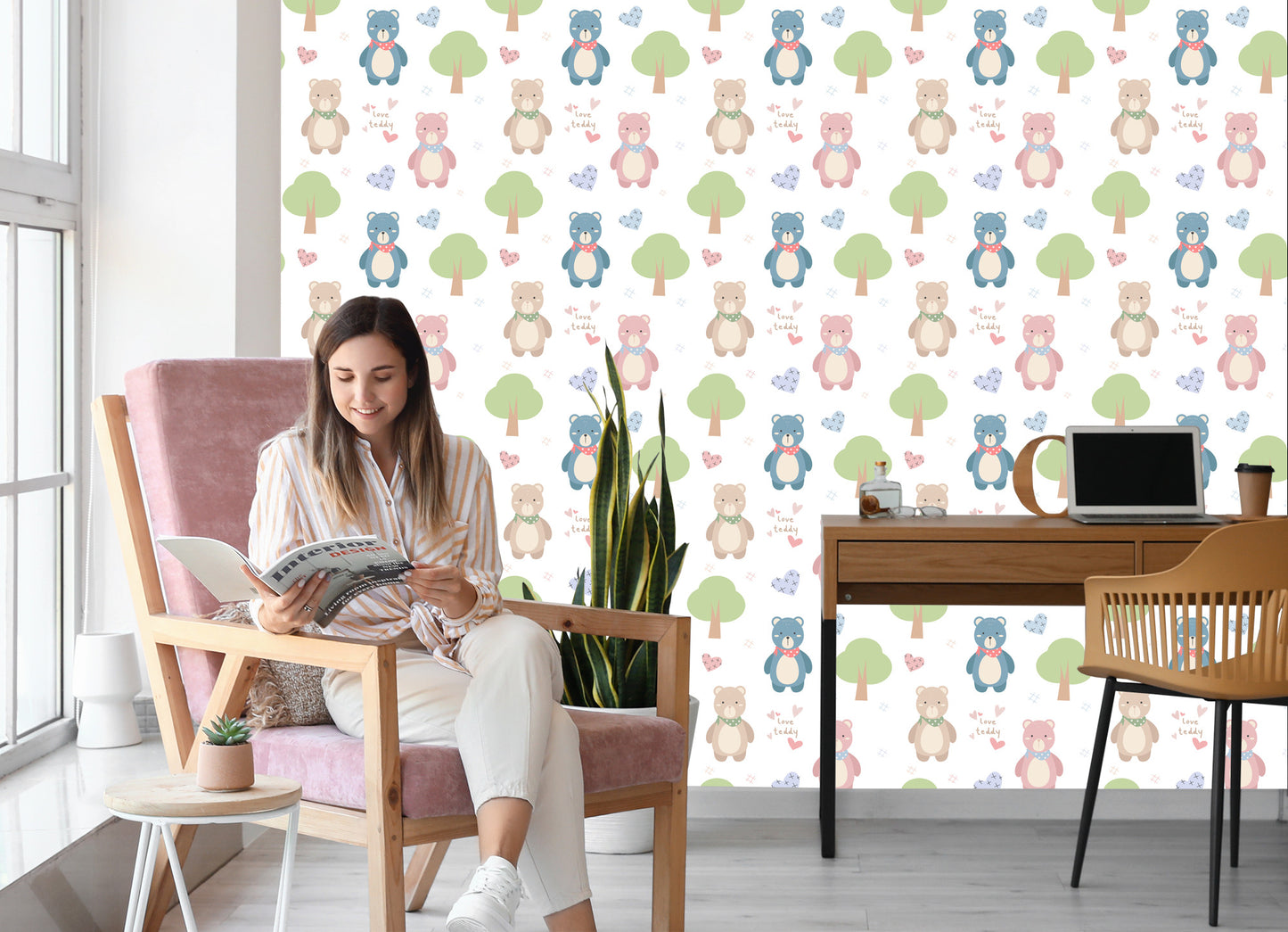 Wallpaper Bears On White Background