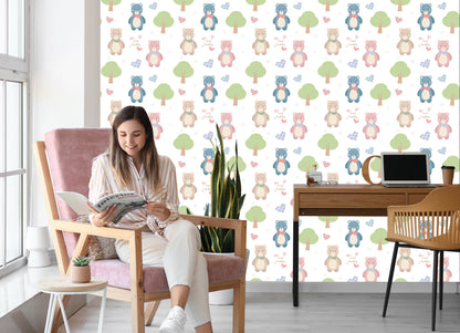 Wallpaper Bears On White Background