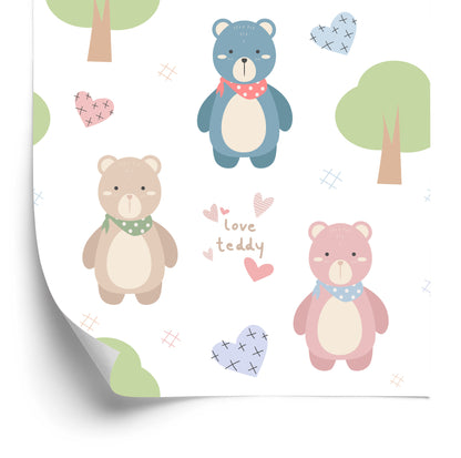 Wallpaper Bears On White Background