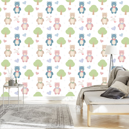 Wallpaper Bears On White Background
