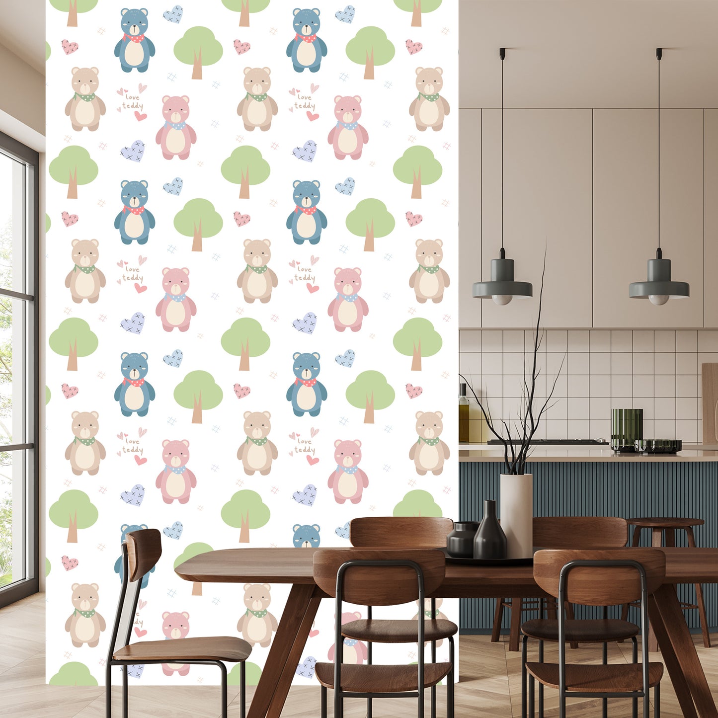 Wallpaper Bears On White Background