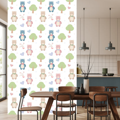 Wallpaper Bears On White Background