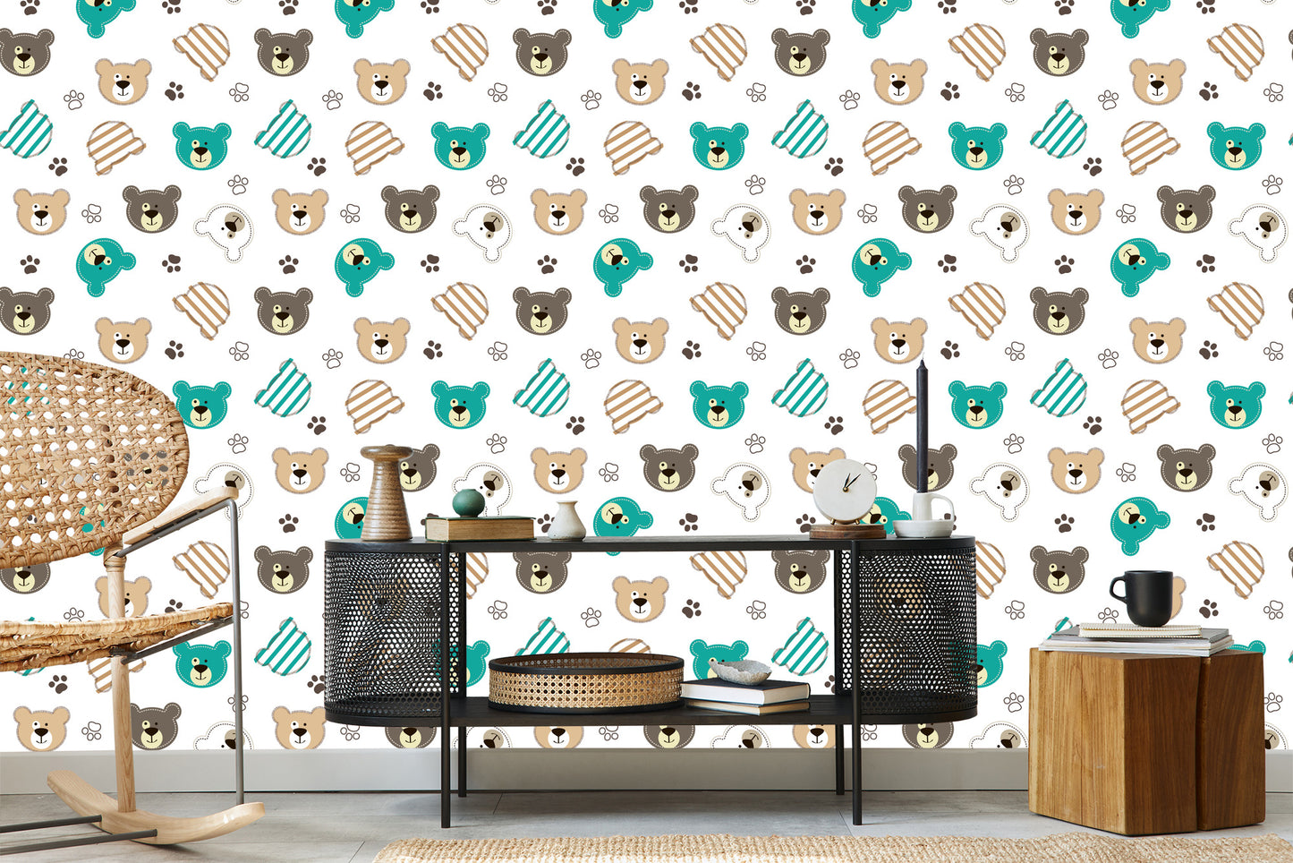 Wallpaper Colorful Bears And Paws