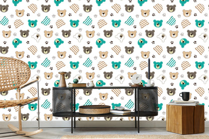 Wallpaper Colorful Bears And Paws