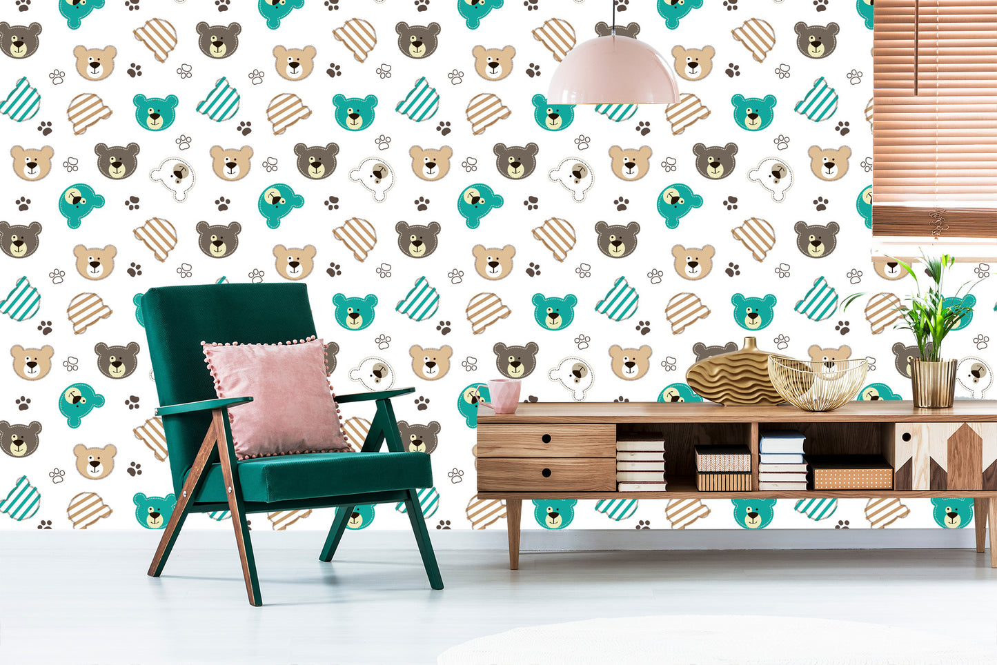 Wallpaper Colorful Bears And Paws