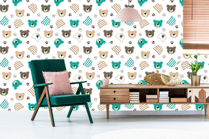 Wallpaper Colorful Bears And Paws