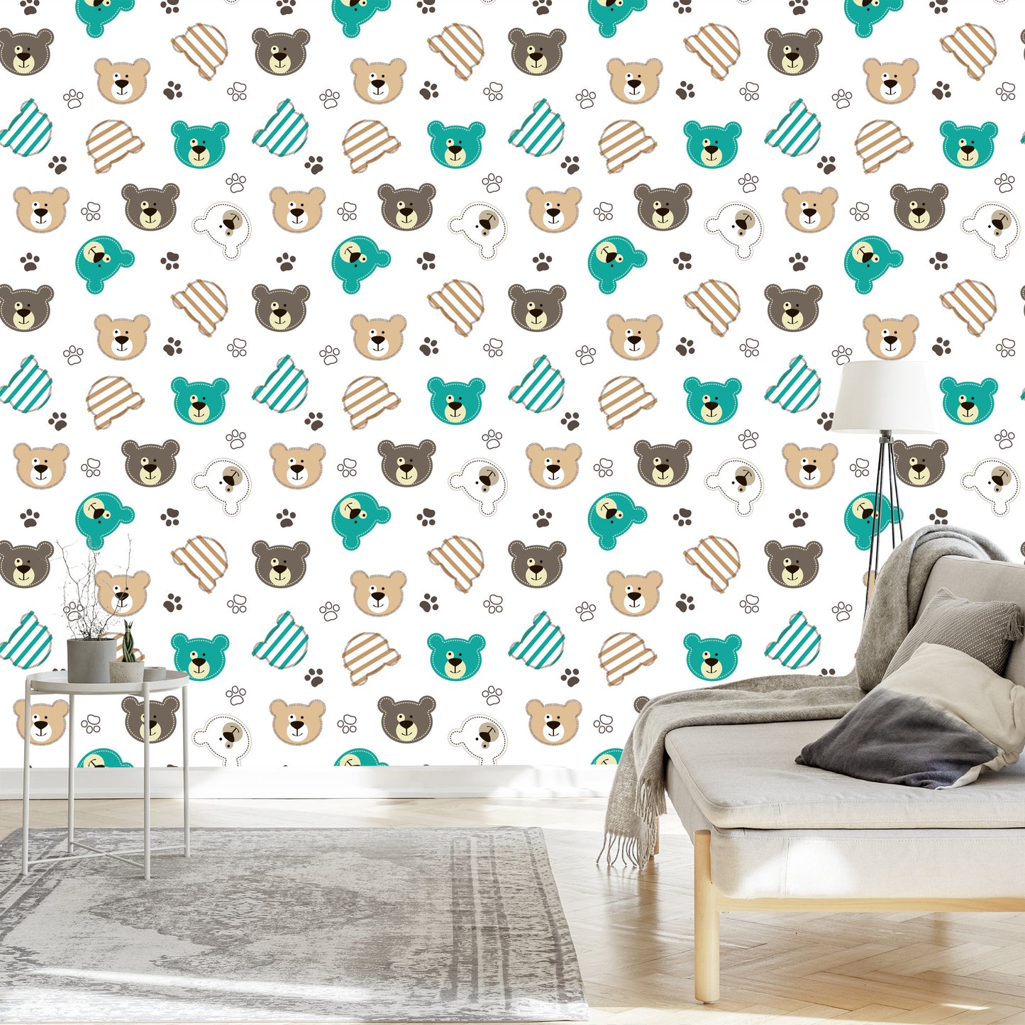 Wallpaper Colorful Bears And Paws