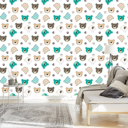 Wallpaper Colorful Bears And Paws