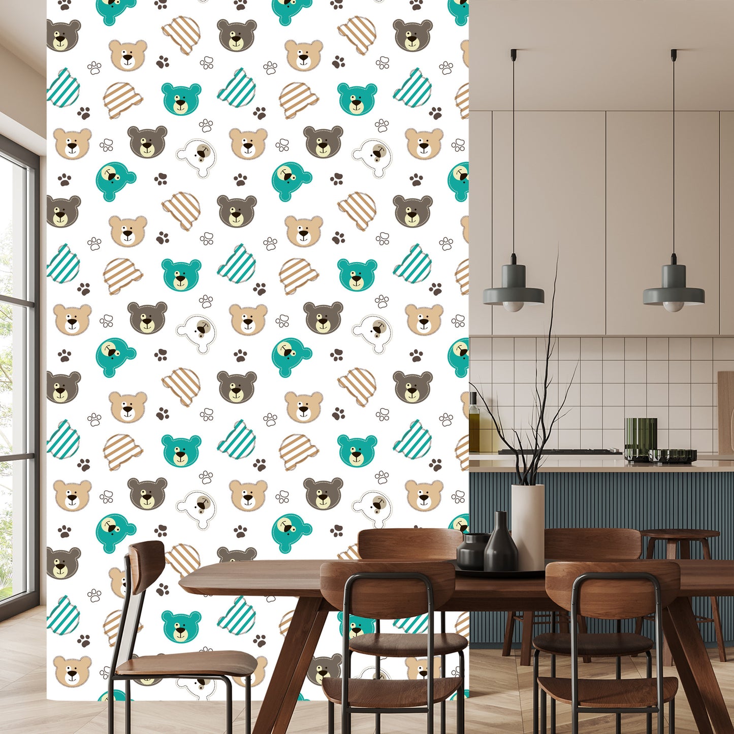Wallpaper Colorful Bears And Paws