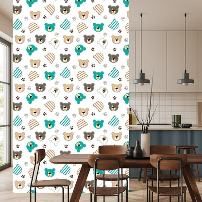 Wallpaper Colorful Bears And Paws